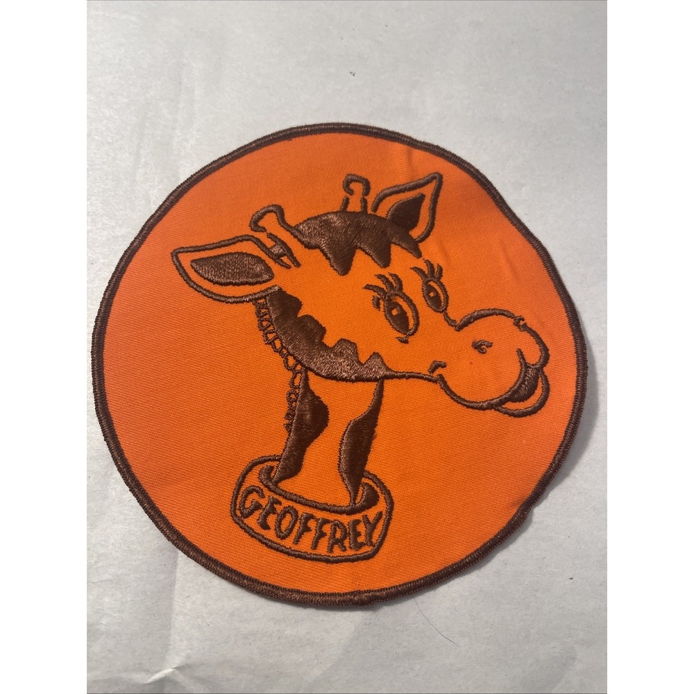 Toys R Us Geoffrey the Giraffe 6" Round Orange Patch Vintage